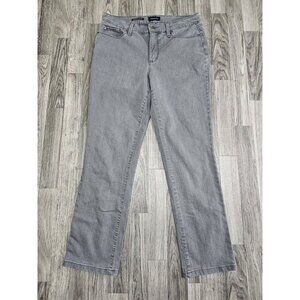 (3/$35) Charter Club Jeans Womens 10S Gray Lexington Straight Stretch‎ Pants